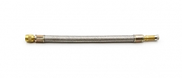 Резиновый удлинитель вентиля в металлической оплетке для сдвоенных колёс (длина 210 мм)