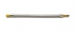 Резиновый удлинитель вентиля в металлической оплетке для сдвоенных колёс (длина 250 мм)