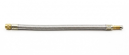 Резиновый удлинитель вентиля в металлической оплетке для сдвоенных колёс (длина 270 мм)