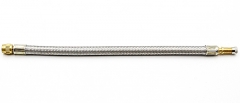 Резиновый удлинитель вентиля в металлической оплетке для сдвоенных колёс (длина 300 мм)