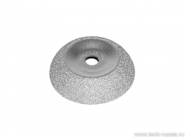 Шероховальная мелкозернистая никелево-хромовая полусфера (диаметр 65 мм, толщина 15 мм, зерно 60) 