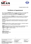 Сертификат авторизованного дистрибьютора Sicam