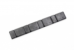 Черные стальные самоклеящиеся балансировочные грузики (TECH) для легковых дисков, полоски по 60 г (4 шт по 10 г + 4 шт по 5 г) 