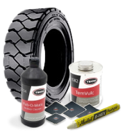 Ремонт диагональных шин внедорожной техники заплатами TOR