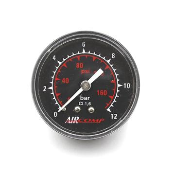 Манометр 1/8 дюйма с диаметром 50 мм и шкалой измерения давления от 0 до 12 бар Манометр 1/8 дюйма с диаметром 50 мм и шкалой измерения давления от 0 до 12 бар