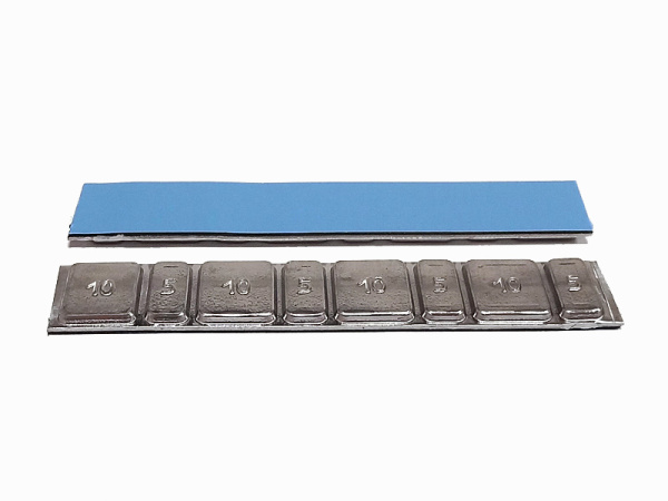 Тонкие свинцовые самоклеящиеся балансировочные грузики ТЕСН, 50 полосок 60 г (4 шт по 10 г + 4 шт по 5 г) Тонкие свинцовые самоклеящиеся балансировочные грузики ТЕСН, 50 полосок 60 г (4 шт по 10 г + 4 шт по 5 г)