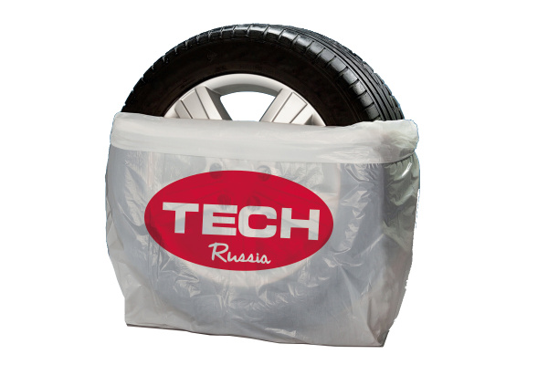 Пакет прочный ТЕСН 110х110 см для упаковки шин, толщина 20 микрон, 100 шт