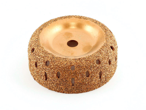 Шероховальная среднезернистая контурная полусфера, диаметр 100 мм, ширина 40 мм, зерно 36