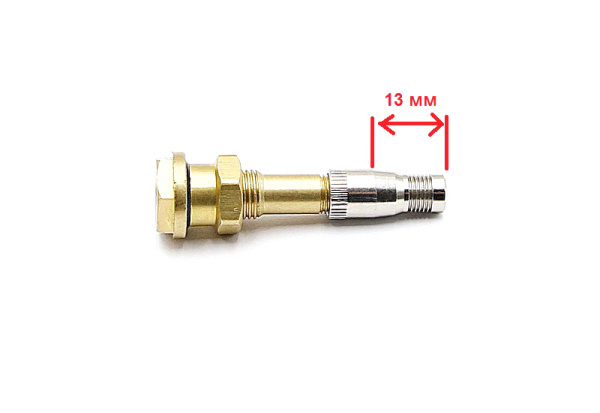 Металлический прямой удлинитель вентиля, длина 13 мм Металлический прямой удлинитель вентиля, длина 13 мм