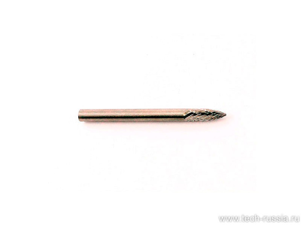 Карбидный конусообразный мини-бур для удаления металлокорда, длина 30 мм, диаметр вала 3 мм