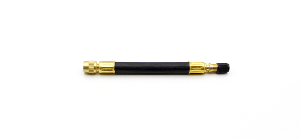 Резиновый армированный удлинитель вентиля для сдвоенных колес, длина 140 мм