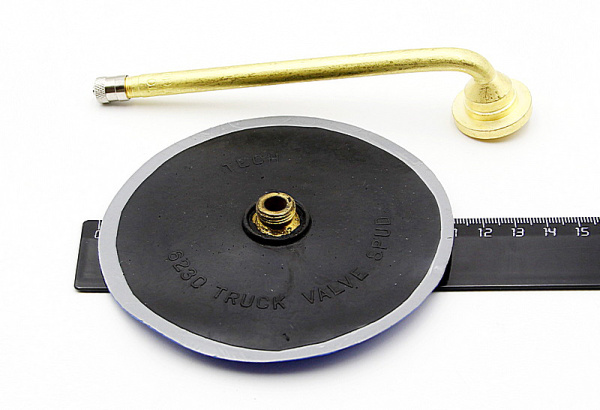 Металлический сменный угловой вентиль с резиновой подложкой, длина 127 мм , диаметр 110 мм