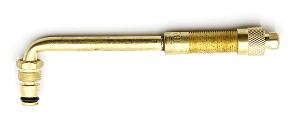 Вертлюжный угловой вентиль с большим отверстием для внедорожной техники, диаметр отверстия в диске 20.5 мм, длина 102 мм, угол 100 градусов