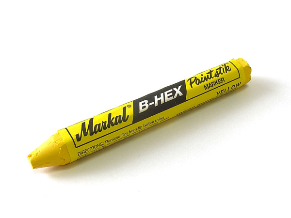 Маркировочный восковой мелок жёлтый B-Hex Paintstik