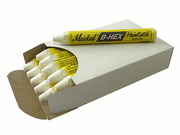 Маркировочный восковой мелок белый B-Hex Paintstik