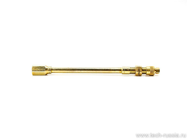 Металлический прямой удлинитель вентиля с большим внутренним отверстием, длина 175 мм Металлический прямой удлинитель вентиля с большим внутренним отверстием, длина 175 мм