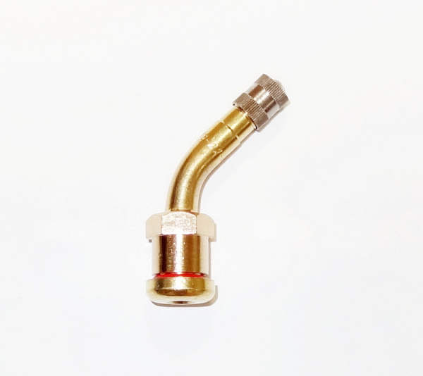 Металлический угловой вентиль для б/к грузовых дисков, диаметр отверстия в диске 9.7 мм, длина 53 мм, угол 45 градусов Металлический угловой вентиль для б/к грузовых дисков, диаметр отверстия в диске 9.7 мм, длина 53 мм, угол 45 градусов