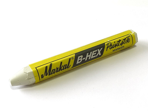 Маркировочный восковой мелок белый B-Hex Paintstik