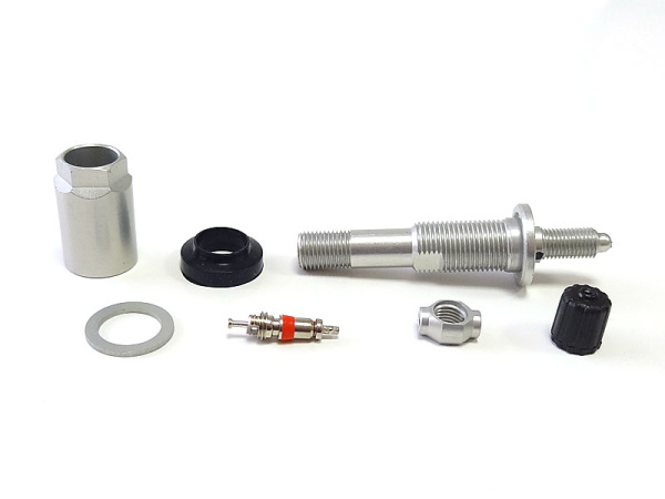 Металлический вентиль датчика давления в шинах для б/к легковых дисков, диаметр отверстия в диске 11.3 мм, длина 47 мм