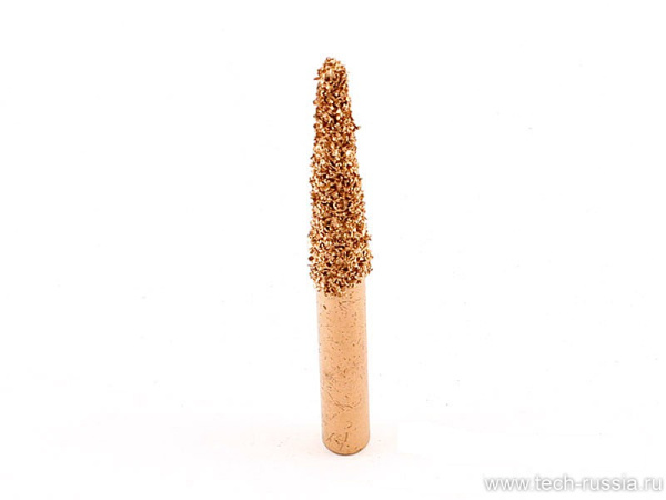 Шероховальная среднезернистая фреза - карандаш, диаметр 6 мм, длина 65 мм, зерно 36