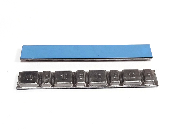 Свинцовые самоклеящиеся балансировочные грузики ТЕСН, 50 полосок 60 г (4 шт по 10 г + 4 шт по 5 г) Свинцовые самоклеящиеся балансировочные грузики ТЕСН, 50 полосок 60 г (4 шт по 10 г + 4 шт по 5 г)