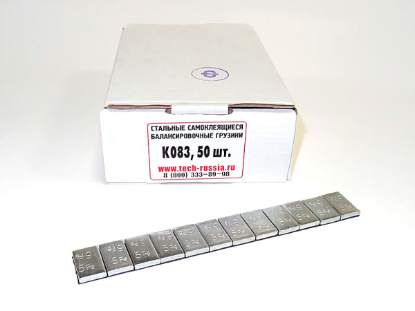 Стальные самоклеящиеся балансировочные грузики TECH, 50 полосок 60 г (12 шт по 5 г) Стальные самоклеящиеся балансировочные грузики TECH, 50 полосок 60 г (12 шт по 5 г)