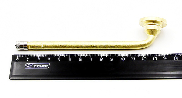 Металлический сменный угловой вентиль с резиновой подложкой, длина 127 мм , диаметр 110 мм