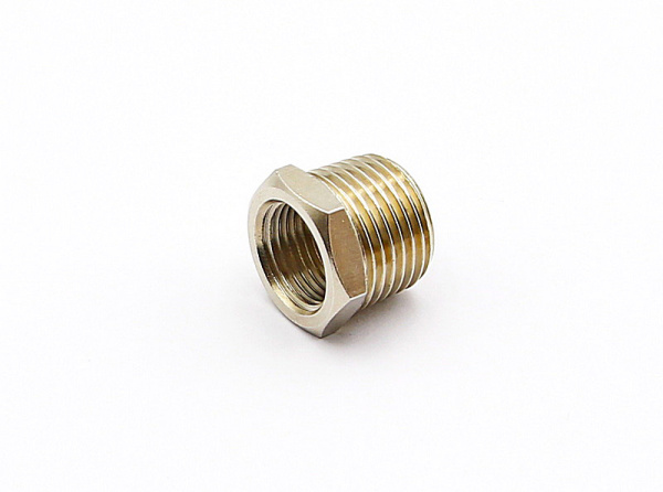 Ниппель резьбовой наружная резьба 1/2 дюйма, внутренняя резьба 3/8 дюйма Ниппель резьбовой наружная резьба 1/2 дюйма, внутренняя резьба 3/8 дюйма