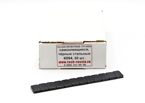 ЧЁРНЫЕ стальные самоклеящиеся балансировочные грузики TECH, 50 полосок 60 г (12 шт по 5 г) ЧЁРНЫЕ стальные самоклеящиеся балансировочные грузики TECH, 50 полосок 60 г (12 шт по 5 г)